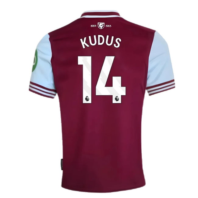 2024-2025 West Ham Home Shirt (Kudus 14)-SoccerKits Hub | Buy Soccer Jerseys Online